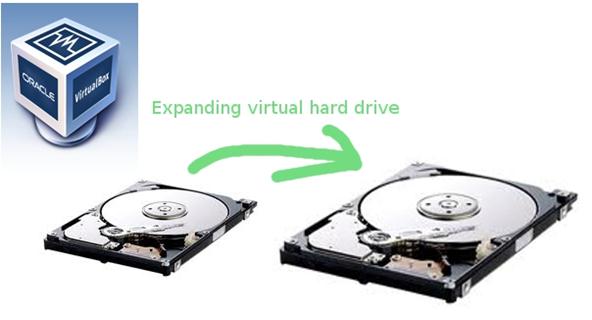 Enlarging a Virtualbox virtual drive