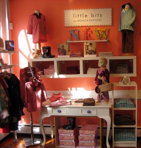 Children's clothing on display in store