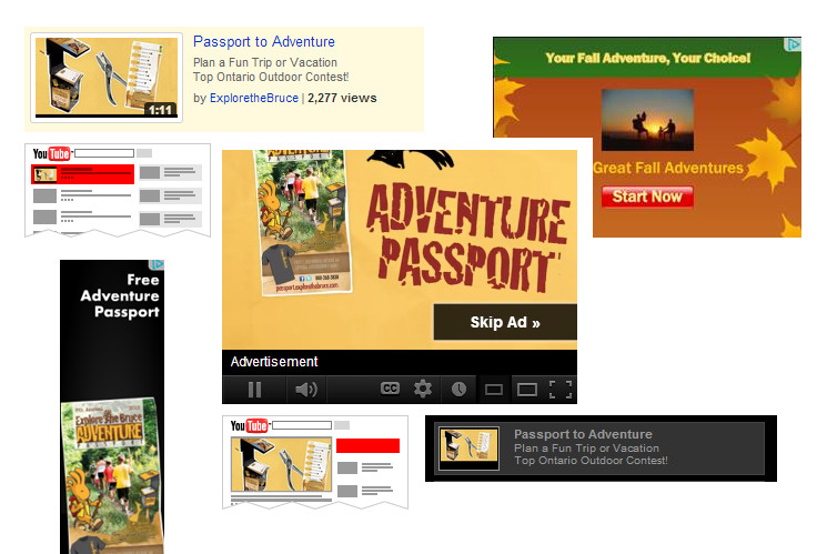 Bruce County Adventure Passport Ad Collage